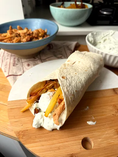 Homemade Chicken Shawarma with Mint Cream Cheese – Fresh & Quick Recipe